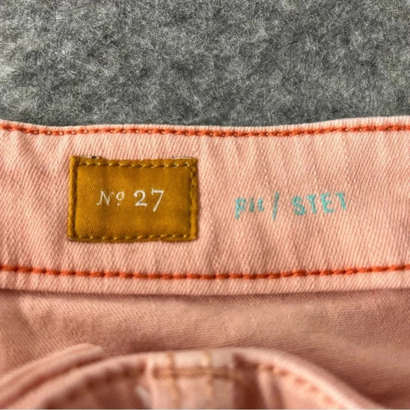 Pilcro and the Letterpress Jeans Womens 27 Anthropologie Stet Peach Cropped - Picture 9 of 14